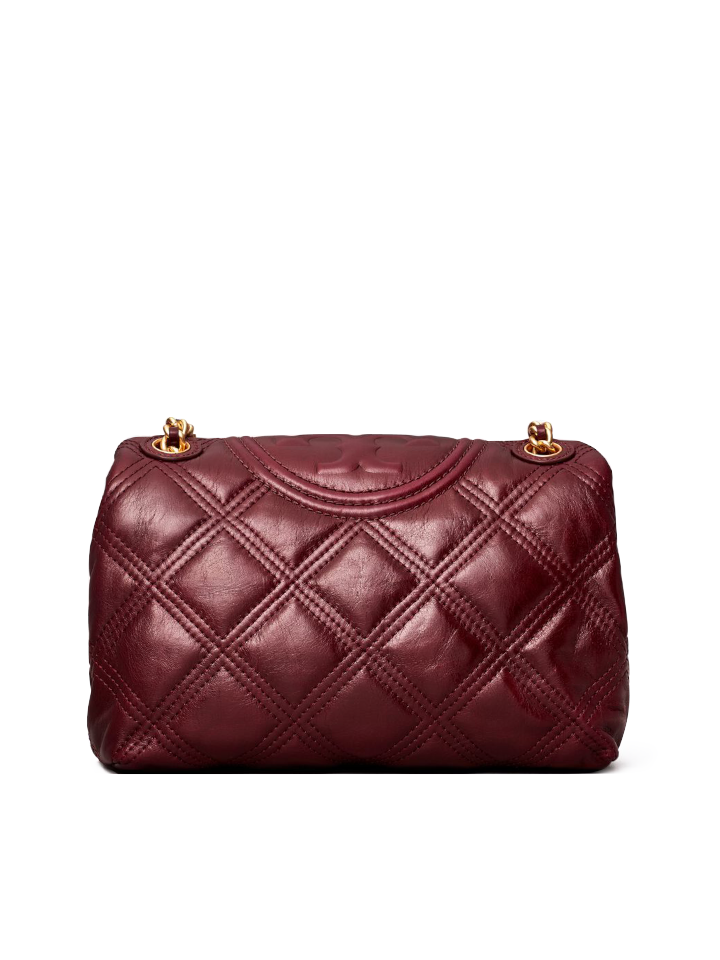 Tory Burch 77136 Fleming Soft Glazed Small Convertible Shoulder Bag Burgundy