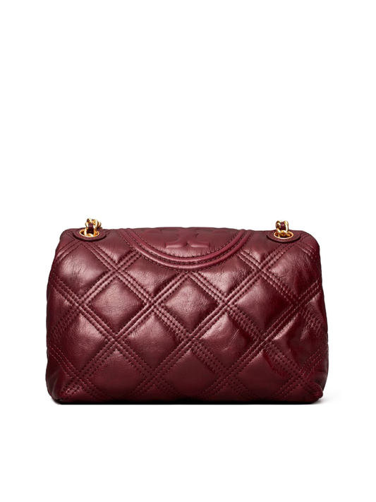 Tory Burch 77136 Fleming Soft Glazed Small Convertible Shoulder Bag Burgundy