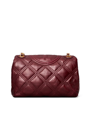Tory Burch 77136 Fleming Soft Glazed Small Convertible Shoulder Bag Burgundy