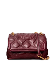 Tory Burch 77136 Fleming Soft Glazed Small Convertible Shoulder Bag Burgundy