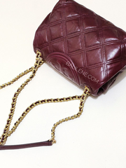 Tory Burch 77136 Fleming Soft Glazed Small Convertible Shoulder Bag Burgundy