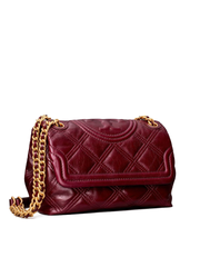 Tory Burch 77136 Fleming Soft Glazed Small Convertible Shoulder Bag Burgundy