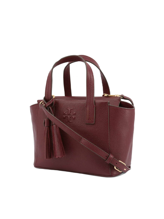 Tory Burch 77165 Thea Mini Slouchy Satchel Imperial Garnet