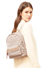 Tory Burch 77272 Piper Printed Small Zip Backpack Pink Gemini Link Medallion