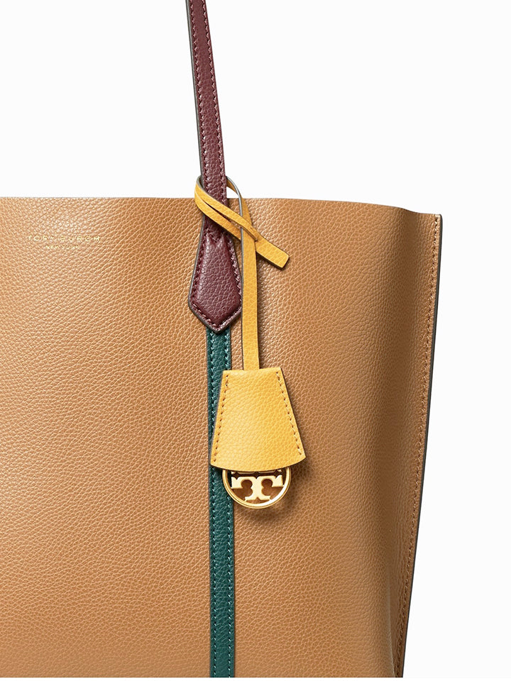 Tory Burch 78525 Perry Tote Colorblock Triplle Compartment Light Umber