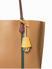 Tory Burch 78525 Perry Tote Colorblock Triplle Compartment Light Umber