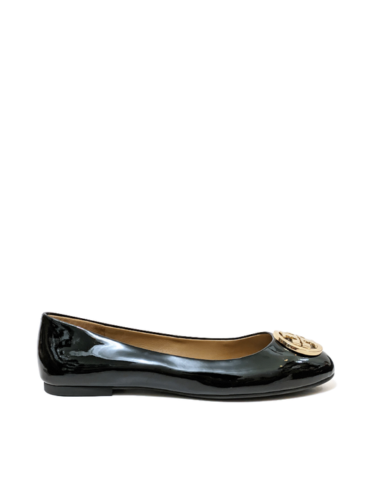 Tory Burch 79144 Benton 2 Ballet Flat Patent Leather Perfect Black