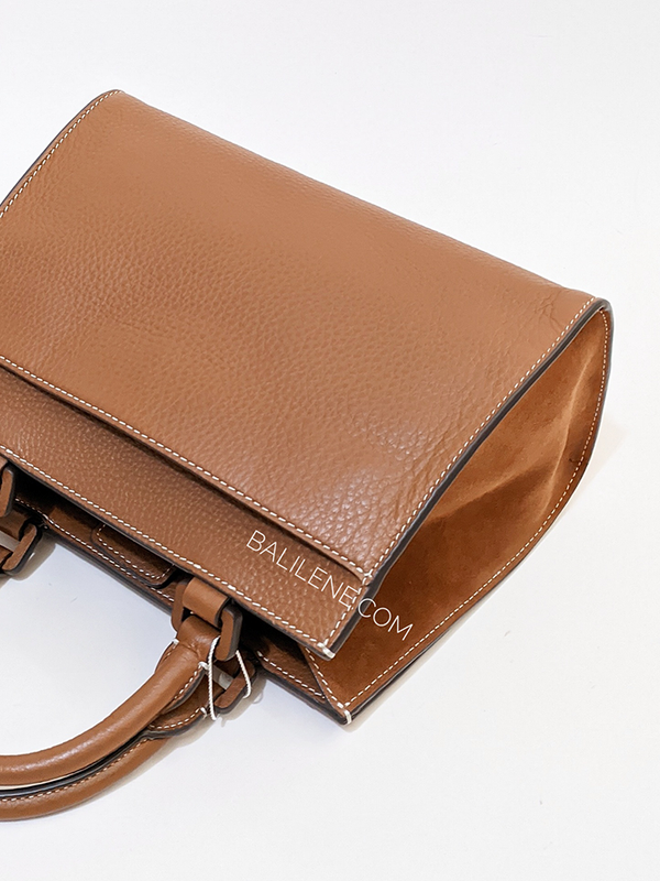 Tory Burch 79329 Miller TopHandle Satchel Light Umber Balilene