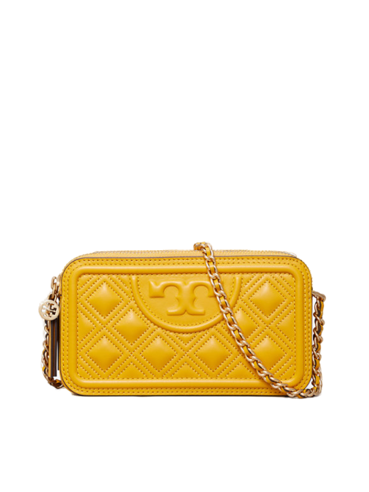 Tory-Burch-79403-Fleming-Double-Zip-Mini-Bag-Golden-Crest-Balilene-depan
