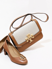 Tory Burch 79489 Eleanor Canvas Convertible Shoulder Bag Kobicha