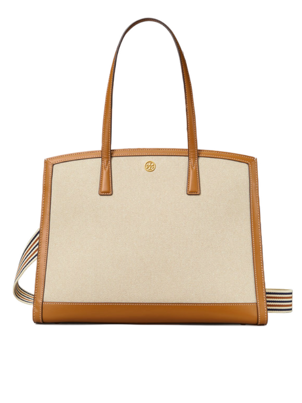 Tory Burch 78525 Perry Tote Colorblock Triplle Compartment Light Umber –  Balilene