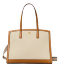 Tory Burch 80378 Walker Canvas Satchel Natural