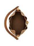 Tory Burch T Monogram Leather Bucket Bag Moose