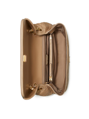 Tory Burch 80577 Fleming Soft Glazed Convertible Shoulder Bag Almond Flour