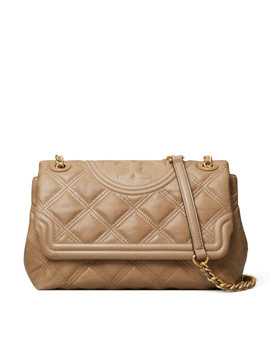 Tory Burch 80577 Fleming Soft Glazed Convertible Shoulder Bag Almond Flour