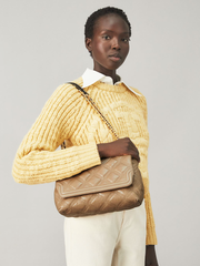 Tory Burch 80577 Fleming Soft Glazed Convertible Shoulder Bag Almond Flour