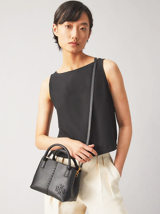 Tory Burch 80792 McGraw Mini Satchel Black