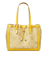 13045 TORY BURCH T Monogram Jacquard Camera Bag GOLDFINCH