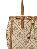 Tory Burch 81803 T Monogram Jacquard Small Tote Hazelnut
