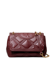 Tory Burch 82001 Fleming Soft Glazed Convertible Shoulder Bag Nebbiolo