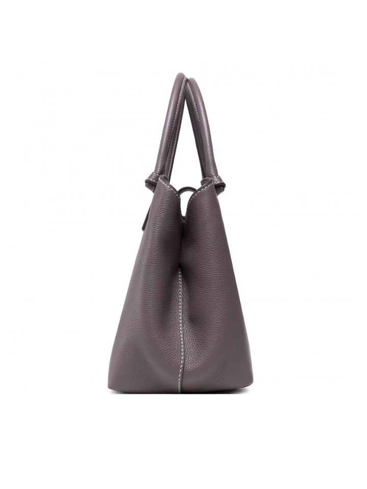 Tory Burch 82222 McGraw Satchel Silver Maple
