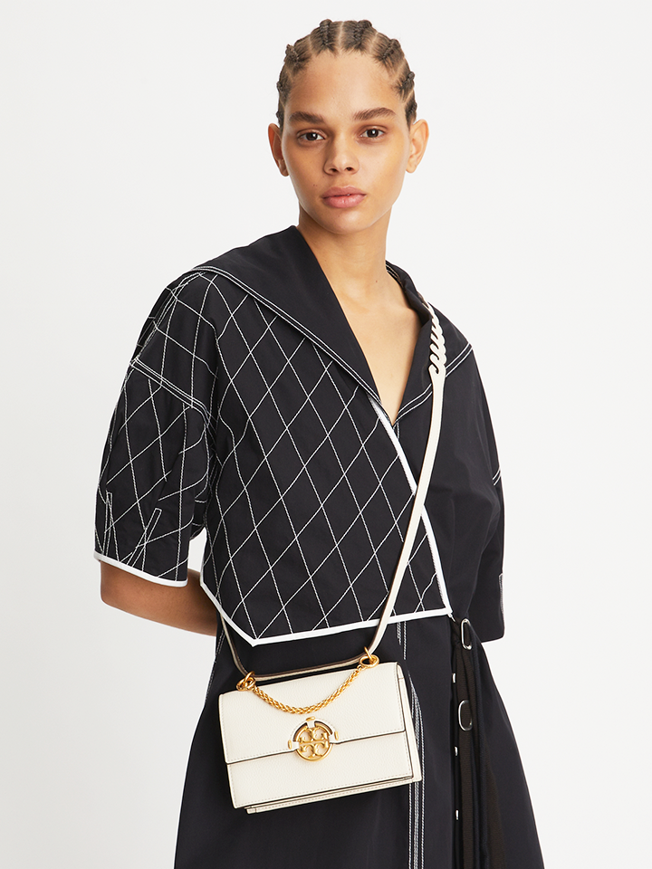 Tory Burch Miller Mini Crossbody Bag New Ivory