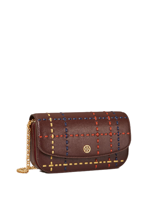    Tory-Burch-82947-Robinson-Woven-Plaid-Chain-Wallet-Tempranillo-Balilene-samping