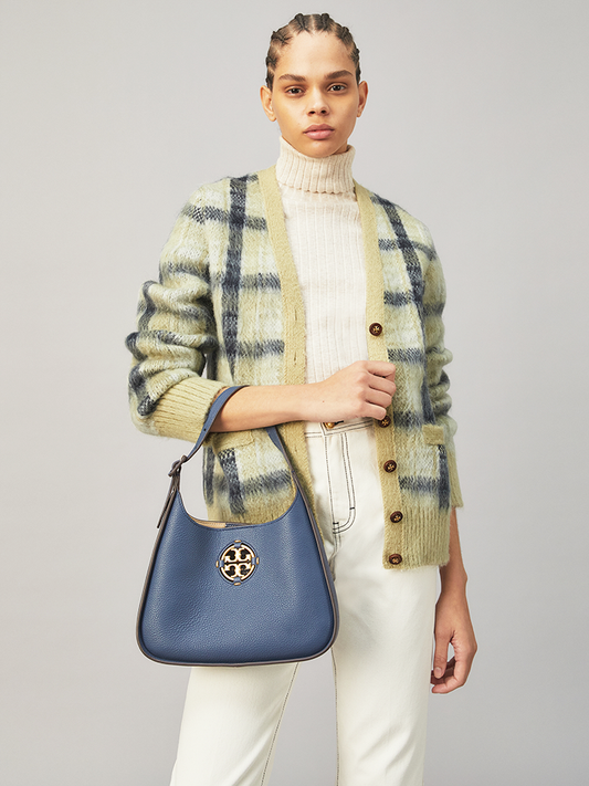 Tory Burch 82982 Miller Small Hobo Bag Blue Stone