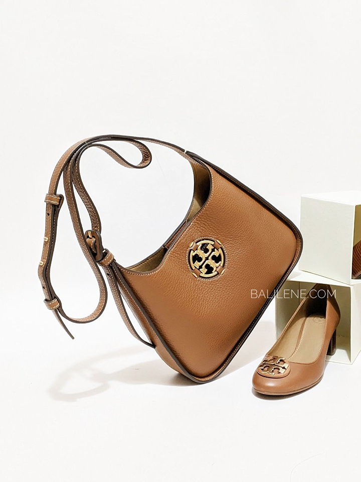 Tory Burch 82982 Miller Small Hobo Bag Light Umber Balilene