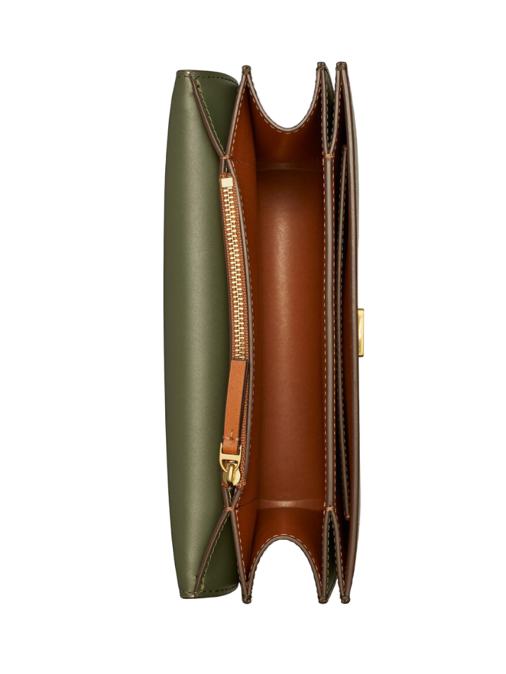 Tory Burch Eleanor Convertible Shoulder Bag Dark Ivy