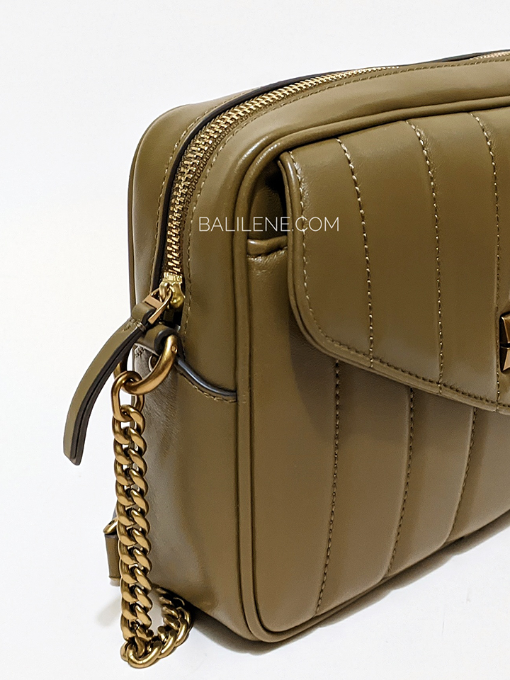 Tory Burch 83088 Kira Quilted Camera Bag Toasted Sesame