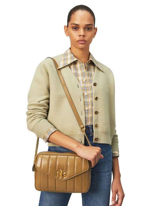 Tory Burch 83088 Kira Quilted Camera Bag Toasted Sesame