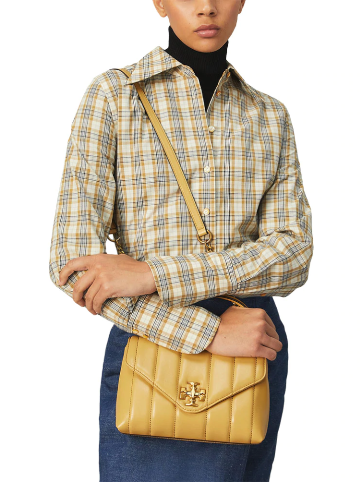 Tory Burch Small Kira Leather Top Handle Bag - Beeswax
