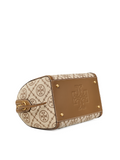 Tory Burch 83970 T Monogram Jacquard Barrel Bag Hazelnut