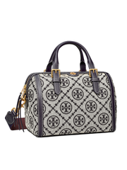 Tory Burch 83970 T Monogram Jacquard Barrel Bag Navy