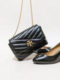 Tory Burch 84007 Kira Chevron Mini Bag Black
