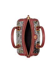 Tory Burch T Monogram Embroidered Mini Duffle Bag Navy