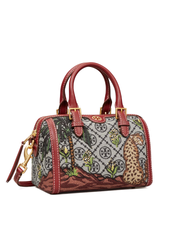 Tory Burch T Monogram Embroidered Mini Duffle Bag Navy