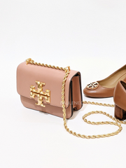 Tory Burch Eleanor Textured Small Convertible Shoulder Bag Meadowsweet