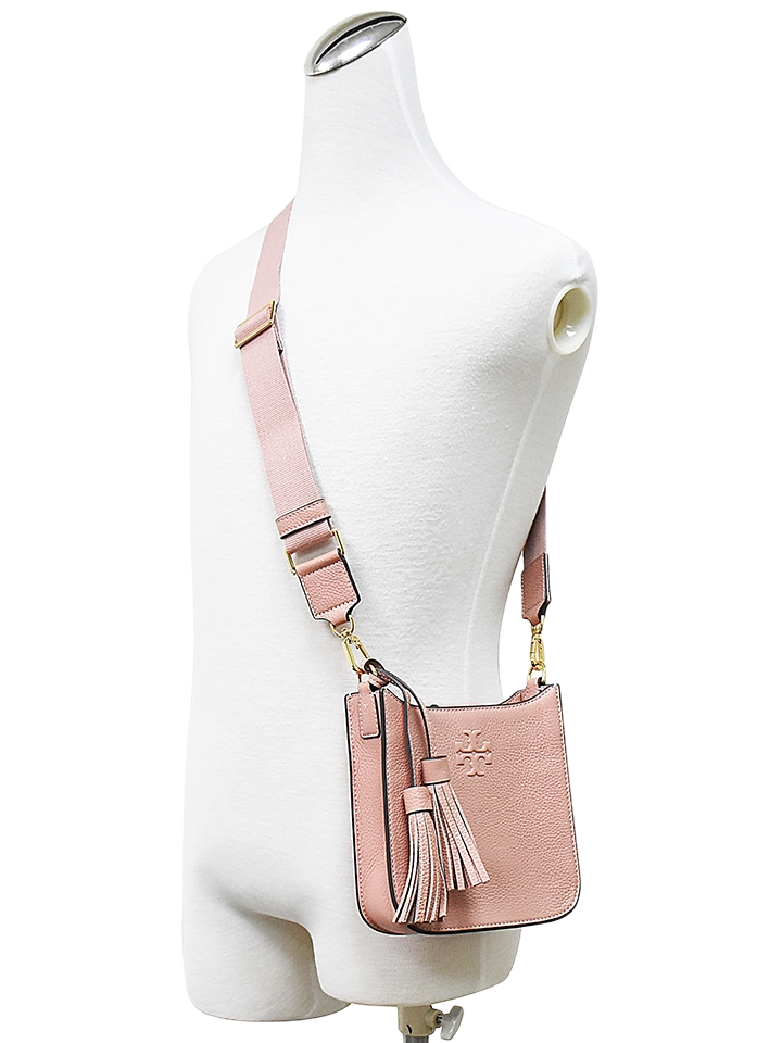 Tory Burch Thea Mini Web Shoulder Bag Pink Moon