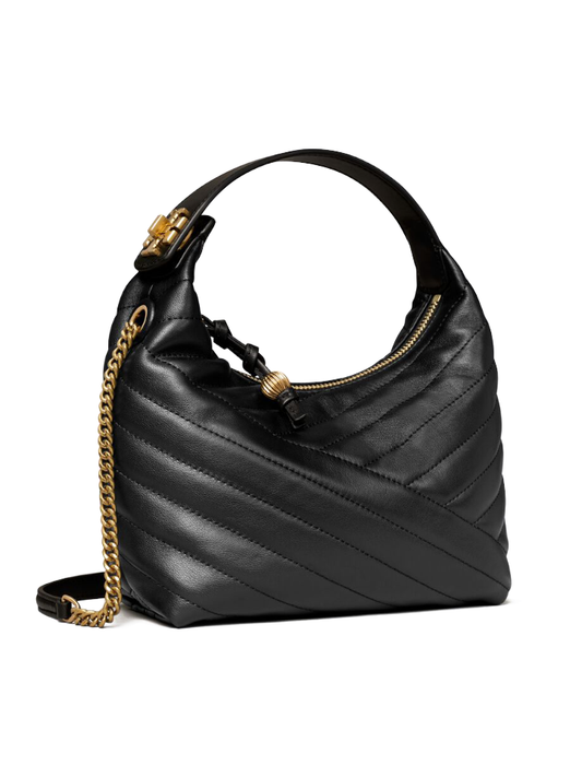    Tory-Burch-85173-Kira-Chevron-Half-Moon-Black-Rolled-Gold-Balilene-depan1