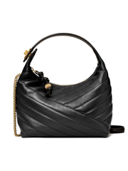 Tory-Burch-85173-Kira-Chevron-Half-Moon-Black-Rolled-Gold-Balilene-depan