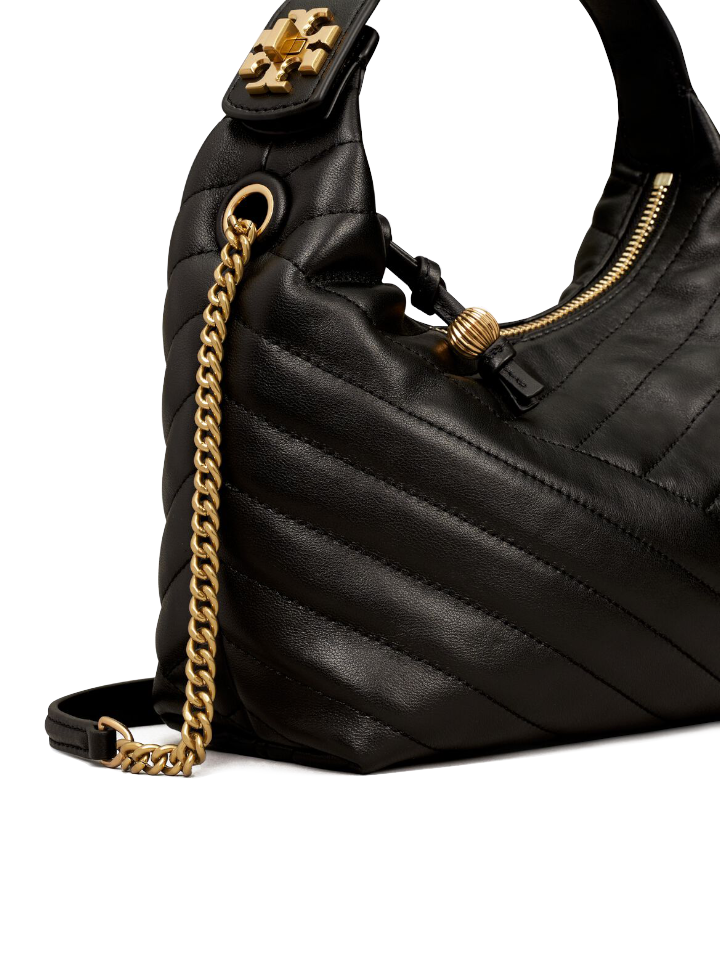    Tory-Burch-85173-Kira-Chevron-Half-Moon-Black-Rolled-Gold-Balilene-samping