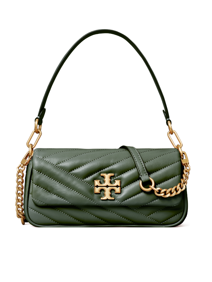 Tory-Burch-85229-Kira-Chevron-Small-Flap-Shoulder-Bag-Sycamore-Green-Rolled-Gold-Balilene-depan