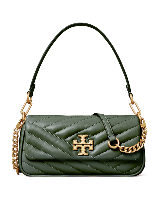 Tory-Burch-85229-Kira-Chevron-Small-Flap-Shoulder-Bag-Sycamore-Green-Rolled-Gold-Balilene-depan