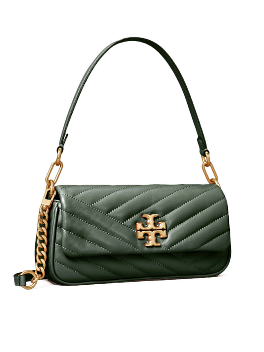    Tory-Burch-85229-Kira-Chevron-Small-Flap-Shoulder-Bag-Sycamore-Green-Rolled-Gold-Balilene-samping
