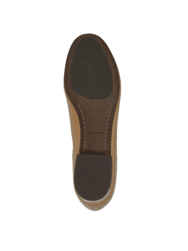 Tory Burch 85565 Multi-logo Block Heel Softy Naplak Almond Flour