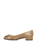 Tory Burch 85565 Multi-logo Block Heel Softy Naplak Almond Flour