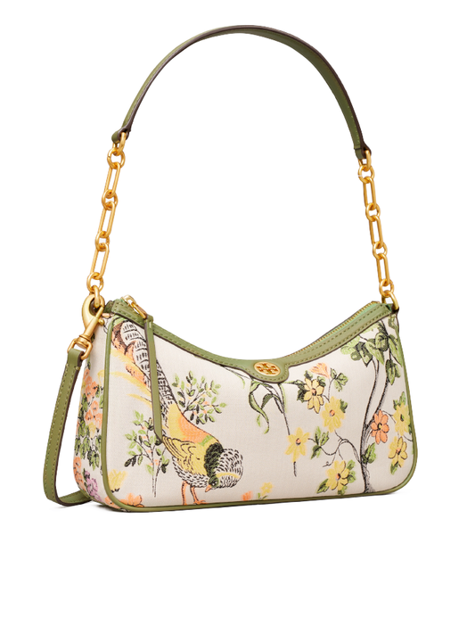 Tory Burch 86558 T Monogram Brocade Studio Bag Winter Sage