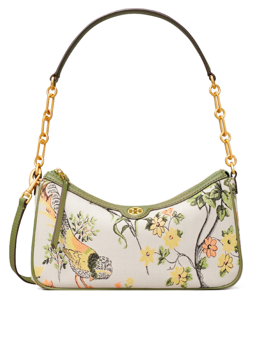 Tory Burch 86558 T Monogram Brocade Studio Bag Winter Sage